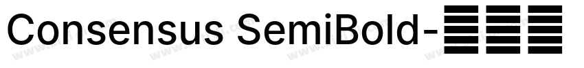 Consensus SemiBold字体转换
